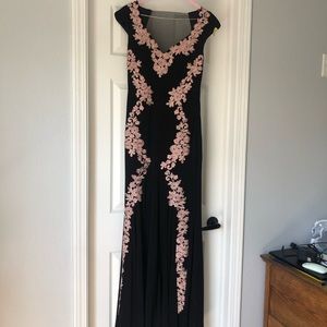 Prom Dress - Embroidered with Mesh Detailing